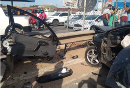 Condutor avança sinal vermelho e atinge carro de motorista de aplicativo em Arapiraca