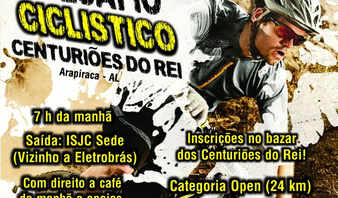 1° Desafio Ciclístico Centuriões do Rei acontece na próxima sexta em Arapiraca