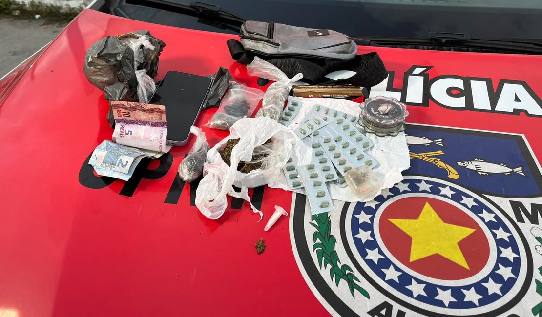 Homem é preso pelo 13º BPM por tráfico de drogas no Jacintinho