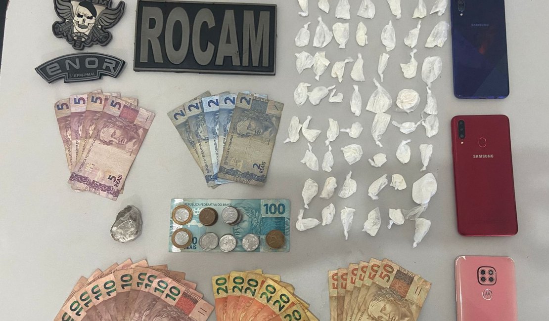 Homem é preso após ser flagrado com drogas e reagir a abordagem policial, em Arapiraca