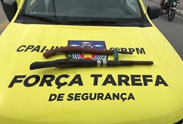 Em ações distintas, 6º BPM apreende armas de fogo e recupera veículo roubado no Norte de Alagoas