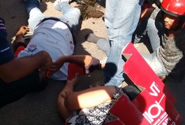 Acidente entre motos deixa três pessoas feridas em Arapiraca