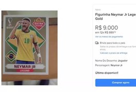 Figurinha rara de Neymar é vendida por R$ 9 mil na internet