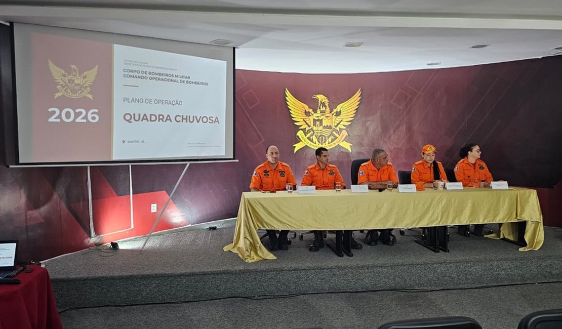 Corpo de Bombeiros Militar de Alagoas apresenta à imprensa o Plano Operacional da Quadra Chuvosa 2026