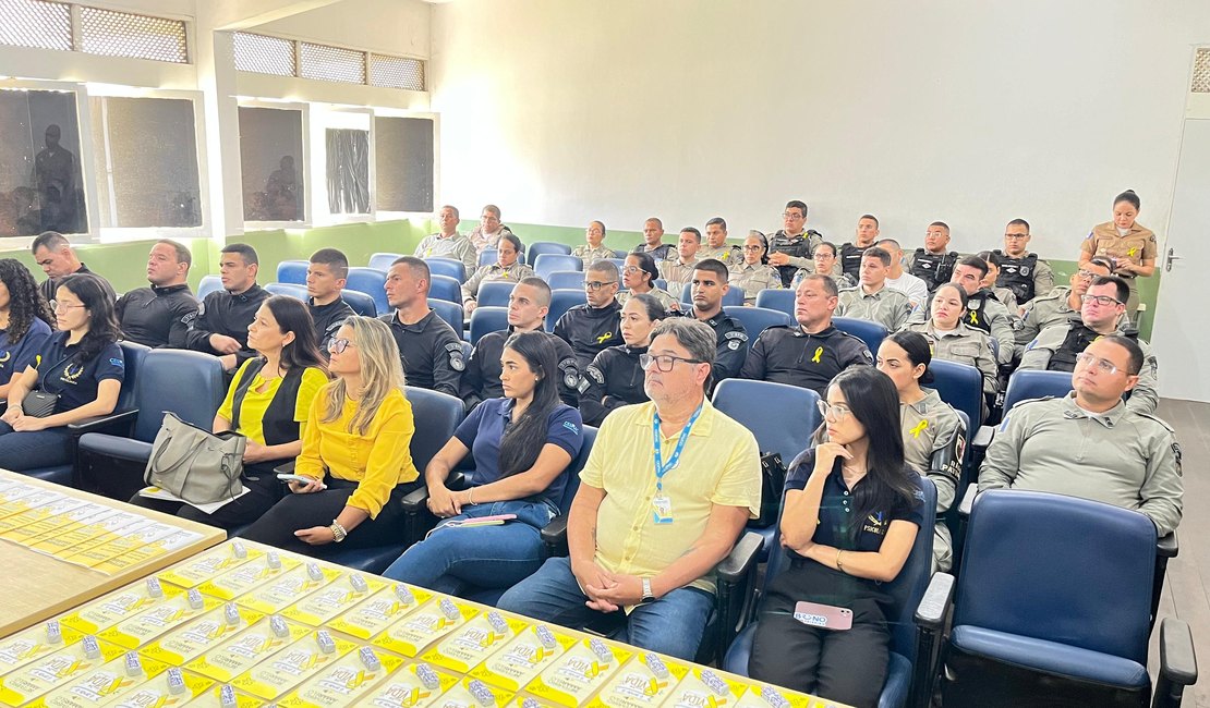 3º BPM e Cesmac realizam palestra alusiva ao Setembro Amarelo para alunos e policiais militares